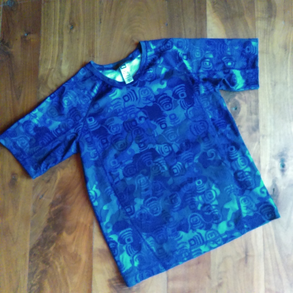 Boys REI Blue Patterned Swim Shirt